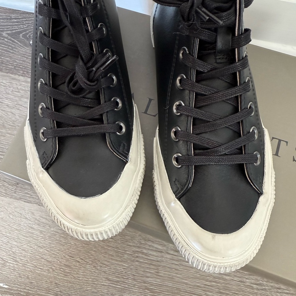 AllSaints Dumont Leather High Top Sneaker US7 - Picture 4 of 12